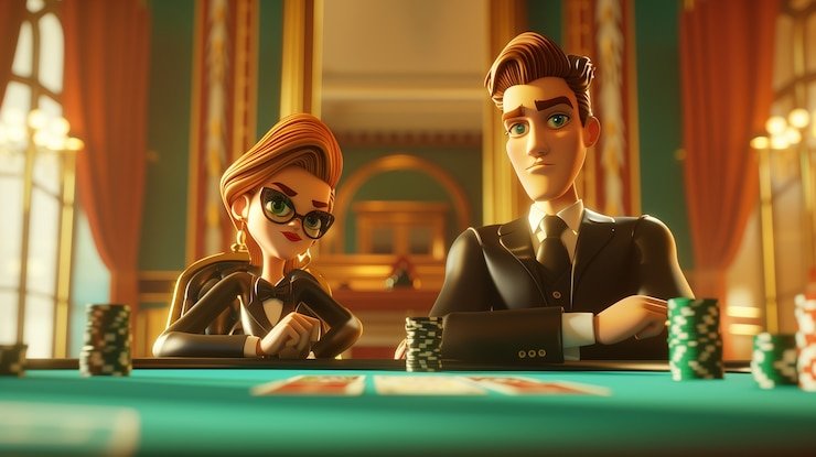 Live dealer dealing cards in real-time